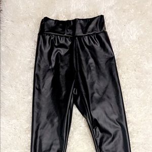 Back leather leggings